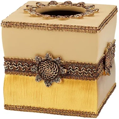 Avanti Braided Medallion Tissue Cover In Multi