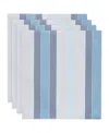 Avanti Breakers Stripe Water-resistant Indoor And Outdoor Placemats, Set Of 4, 13" X 19" In Blue