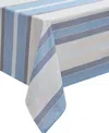 Avanti Breakers Stripe Water-resistant Indoor And Outdoor Tablecloth, 60" X 102" Rectangle In Blue