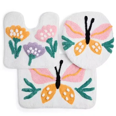 Avanti Butterfly 3-pc. Bath Rug Set In Multi