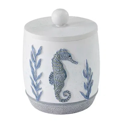 Avanti Caicos Hand Painted Bathroom Canister In Blue