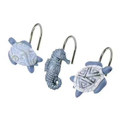 Avanti Caicos Shower Curtain Hooks In Blue