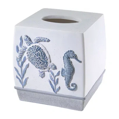 Avanti Caicos Tissue Box Cover In Blue