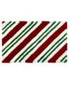 Avanti Candy Cane Polyester Bath Rug, 20" X 32" In Multi