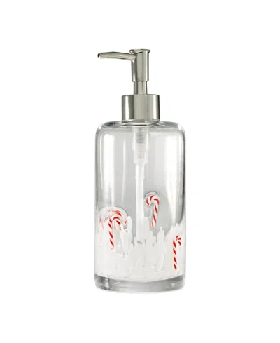 Avanti Candy Canes Glass Lotion Dispenser In Transparent