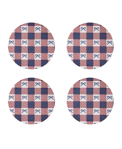 Avanti Celebration Woven Braided Round Placemats, Set Of 4 In Multi