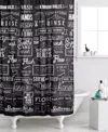 Avanti Chalk It Up Shower Curtain In Chalk