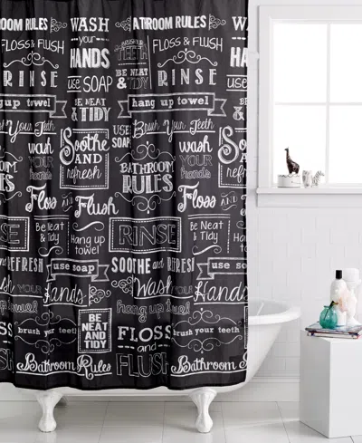 Avanti Chalk It Up Shower Curtain