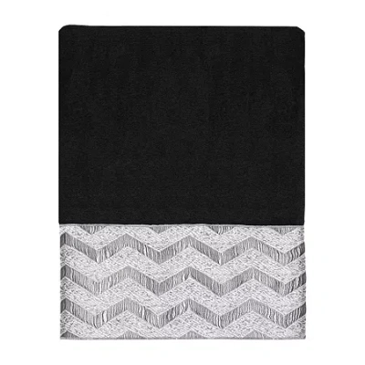 Avanti Chevron Galaxy Bordered Bath Towel In Black