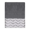 Avanti Chevron Galaxy Bordered Bath Towel In Gray