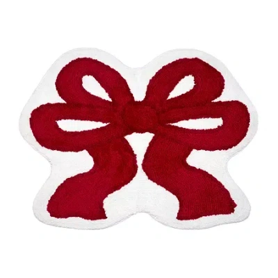 Avanti Christmas Bows Bath Rug In Red