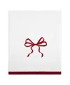 Avanti Christmas Bows Cotton Bath Towel Set, 52" X 27" In White
