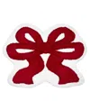 Avanti Christmas Bows Polyester Bath Rug, 29" X 22" In White