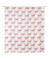 Avanti Christmas Bows Polyester Shower Curtain, 72" X 72" In White