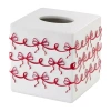 Avanti Christmas Bows Tissue Box Cover In Red