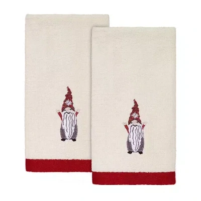 Avanti Christmas Gnome 2-pc. Fingertip Towel In White