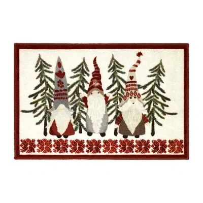 Avanti Christmas Gnome Bath Rug In Multi