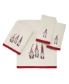 Avanti Christmas Gnomes Bath Towels In Ivory