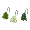 Avanti Christmas Trees Shower Curtain Hooks In Multi