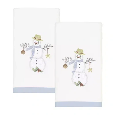 Avanti Coastal Snowman 2-pc. Fingertip Towel In White