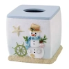 Avanti Coastal Snowman Tissue Box Cover In Multi