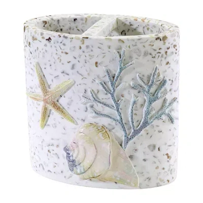 Avanti Coastal Terrazzo Toothbrush Holder In White