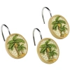 Avanti Colony Palm Shower Curtain Hooks In White