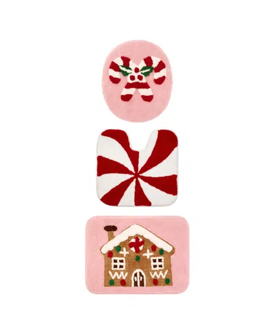 Avanti Cookie House 3-piece Contour Rug Set In Pink