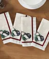 Avanti Country Snowman Polyester 4 Piece Napkins, 18" X 18" In Multi Color