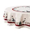 Avanti Country Snowmanâ Polyester Tablecloth, 70" Round In Multi Color