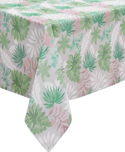 Avanti Cove Palm Water-resistant Indoor And Outdoor Tablecloth, 60" X 120" Rectangle In Multicolor