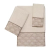 Avanti Deco Shell Ivory Embellished Bordered Bath Towel In Sand