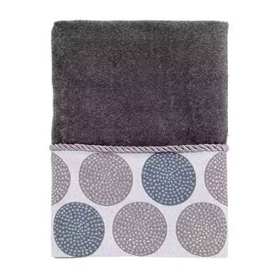 Avanti Dotted Circle Circles Bath Towel In Gray