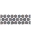 Avanti Dotted Circle Bath Runner In Blue,silver