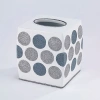 Avanti Dotted Circle Tissue Box Cover In Multi