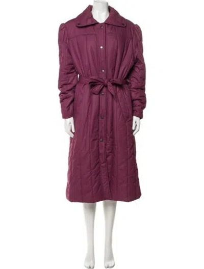 Pre-owned Avanti Down Coat In Purple
