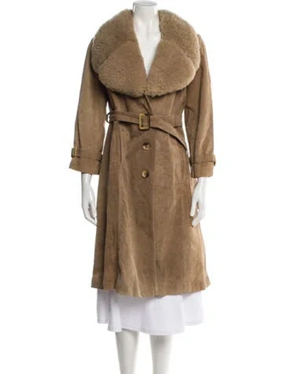 Pre-owned Avanti Faux Fur Coat In Neutral