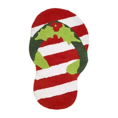 Avanti Flamingo Jingle Bath Rug In Red