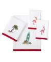Avanti Flamingo Jingle Bath Towels In White