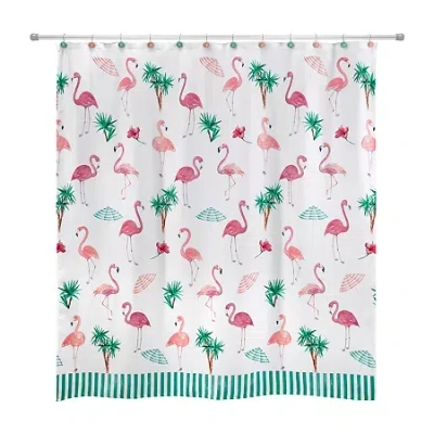 Avanti Flamingo Paradise Shower Curtain In Pink