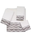 Avanti Galaxy Chevron Bath Towel Collection Bedding In Black