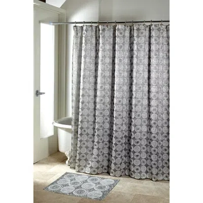 Avanti Galaxy Silver Shower Curtain In Gray