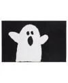 Avanti Ghost Halloween Cotton Accent Rug, 20" X 32" In Black,white