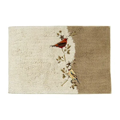Avanti Gilded Birds Bath Rug In White