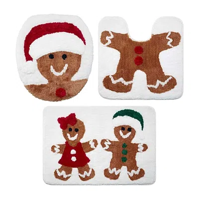 Avanti Ginger Cookie 3-pc. Bath Rug Set In White