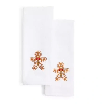 Avanti Gingerbread 2-pc. Embellished Hand Towel In White