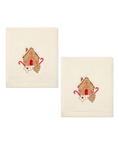 Avanti Gingerbread Cotton Hand Towel Set, 28" X 16" In Ivory