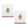 Avanti Gingerbread Man 2-pc. Embellished Hand Towel In White