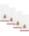 Avanti Gingerbread Man Cotton 4-pc. Fingertip Towel Set, 18" X 11" In White
