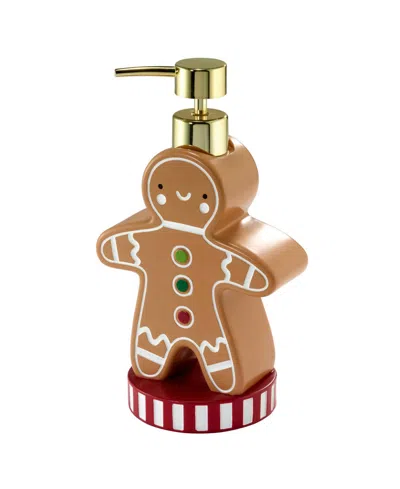 Avanti Gingerbread Man Resin Lotion Dispenser In Brown